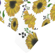 Load image into Gallery viewer, Sunflower Flower Species On White Design Tablecloth