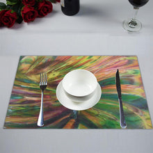 Load image into Gallery viewer, Abstract Colorful Glass Color Mixture Design Placemat