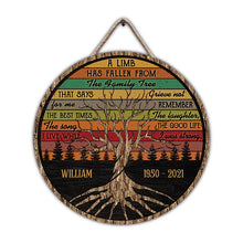 Load image into Gallery viewer, Vivid Custom Name Round Wooden Sign Decor Grieve Not For Me Family Tree