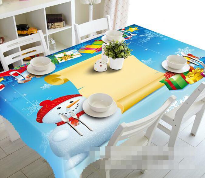 3D Snowman Gifts 1387 Tablecloths Wallpaper AJ Wallpaper 