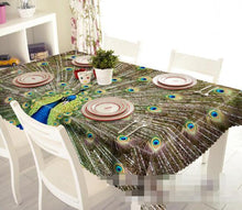 Load image into Gallery viewer, 3D Peacock Opening Tail 1286 Tablecloths Wallpaper AJ Wallpaper 
