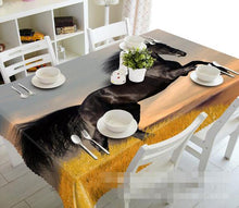 Load image into Gallery viewer, 3D Black Horse 979 Tablecloths Wallpaper AJ Wallpaper 
