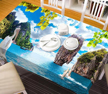 Load image into Gallery viewer, 3D Sea Mountains 10 Tablecloths Wallpaper AJ Wallpaper 
