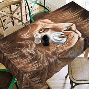 3D Big Lion 259 Tablecloths Wallpaper AJ Wallpaper 