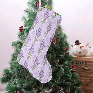 A Garden Of Lavender Pattern Background Christmas Stocking