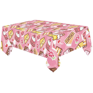 A Birthday Party With Cake Pattern Background Tablecloth