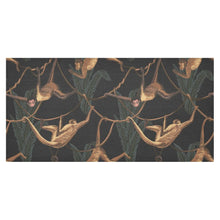 Load image into Gallery viewer, Monkey Hanging On The Tree Black Background Tablecloth
