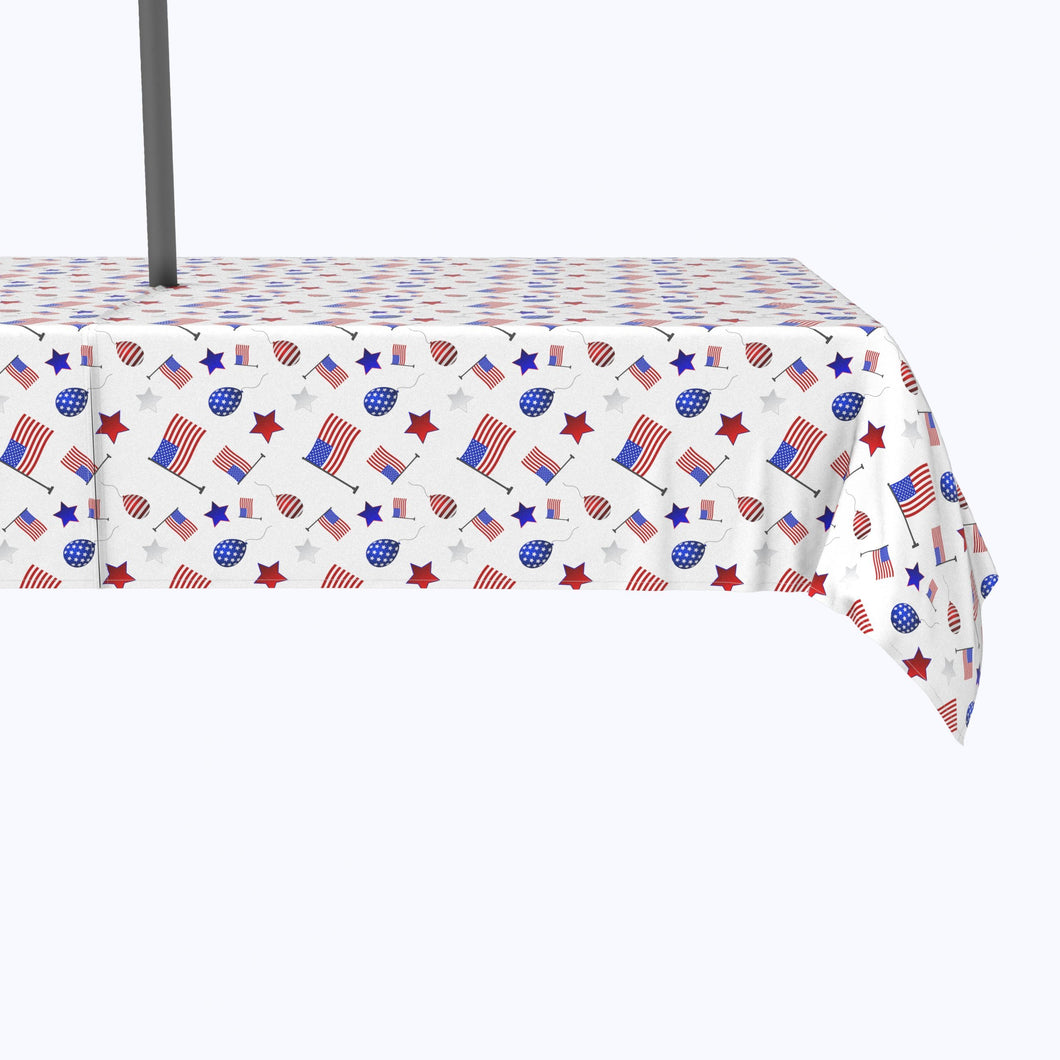 4th Of July Balloon Parade Design Tablecloth