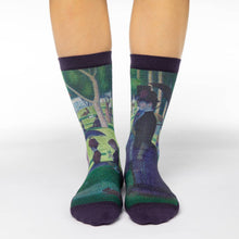 Load image into Gallery viewer, A Sunday Afternoon Relaxing Printed Crew Socks
