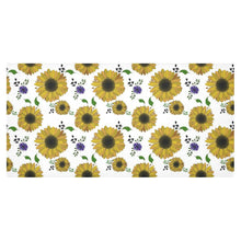 Load image into Gallery viewer, Sunflower Flower Species On White Design Tablecloth
