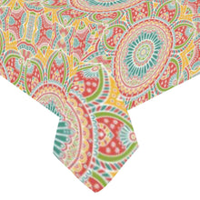 Load image into Gallery viewer, Light Colored Texture Of Indian Theme Tablecloth
