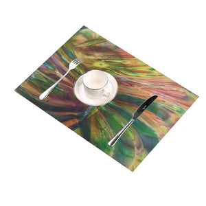 Abstract Colorful Glass Color Mixture Design Placemat