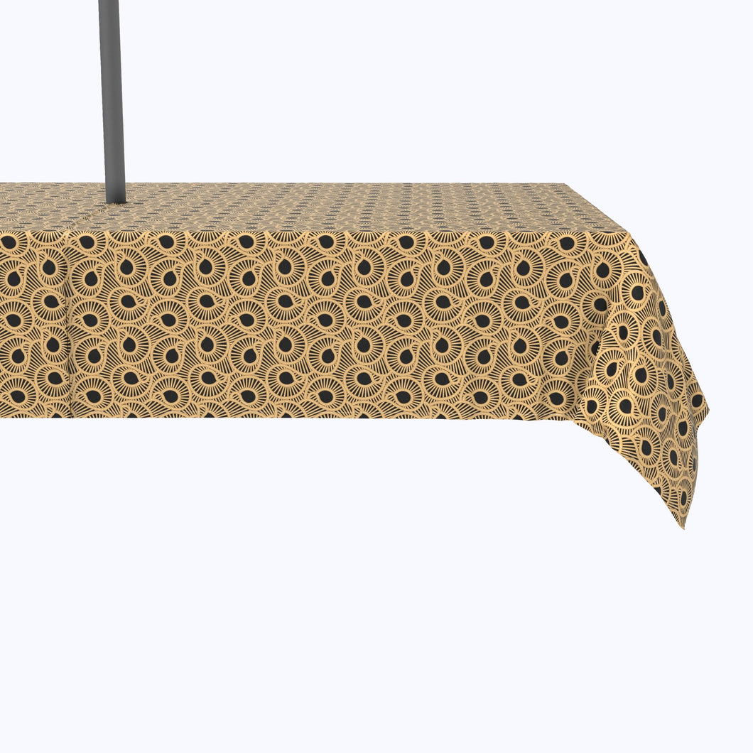 Abstract Bamboo Stairs On Burly Wood Design Tablecloth