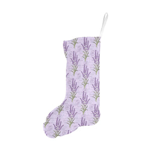 A Garden Of Lavender Pattern Background Christmas Stocking