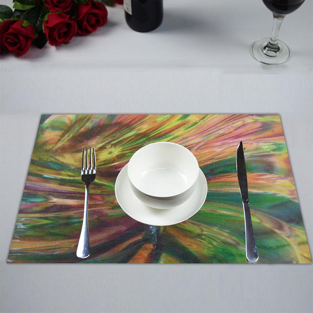 Abstract Colorful Glass Color Mixture Design Placemat