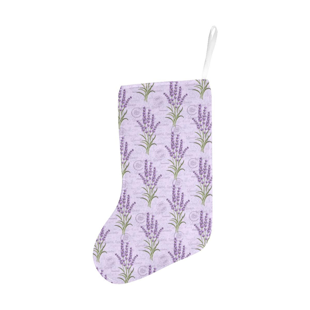 A Garden Of Lavender Pattern Background Christmas Stocking