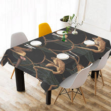 Load image into Gallery viewer, Monkey Hanging On The Tree Black Background Tablecloth

