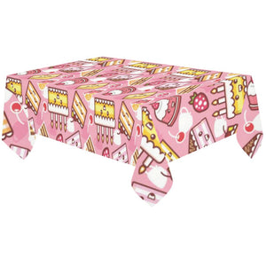 A Birthday Party With Cake Pattern Background Tablecloth