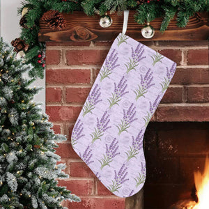 A Garden Of Lavender Pattern Background Christmas Stocking