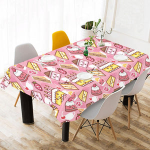 A Birthday Party With Cake Pattern Background Tablecloth