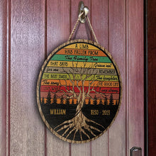Load image into Gallery viewer, Vivid Custom Name Round Wooden Sign Decor Grieve Not For Me Family Tree

