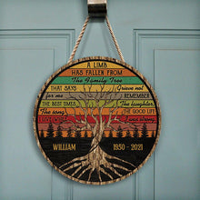 Load image into Gallery viewer, Vivid Custom Name Round Wooden Sign Decor Grieve Not For Me Family Tree
