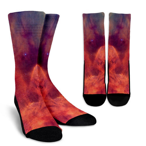 Abstract Nebula Cloud Galaxy Space Print Unisex Crew Socks GearFrost